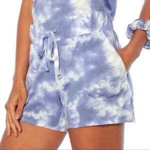 Wildfox Women’s Lightweight Jersey Knit Shorts in Smokey Blue Tie Dye S NWOT!!